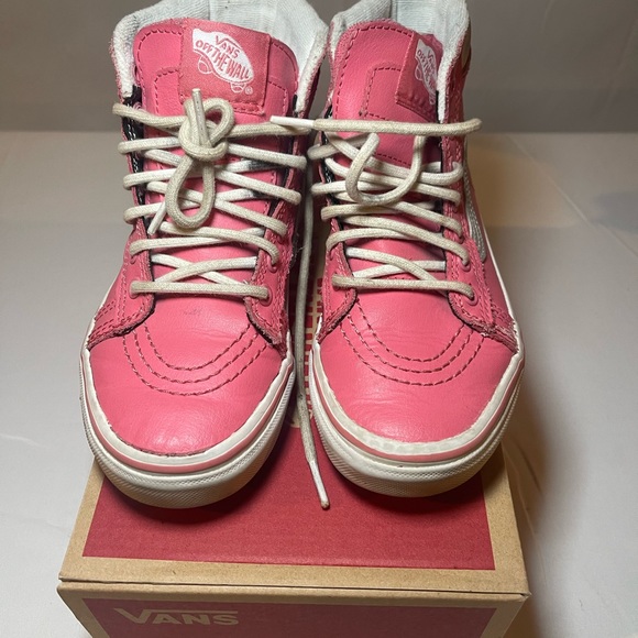 Vans Kids Sk8hi Mte Soft Leather Metallic/True White/Dessert Rose Size 1 - Picture 2 of 5